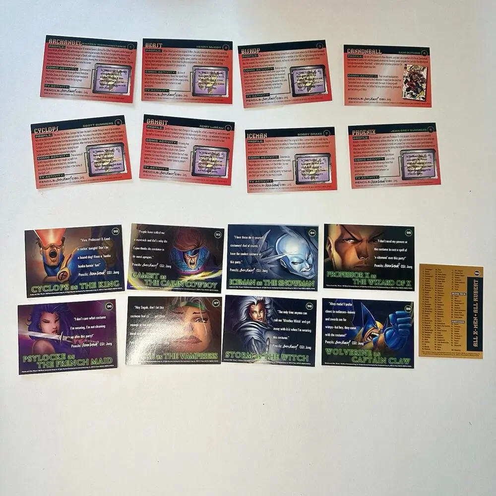 NEAR COMPLETE 1996 Fleer X-Men Set, 97 Cards Base, M/NM, (Missing 11, 24, 23)